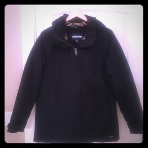 Lands End women’s black parka